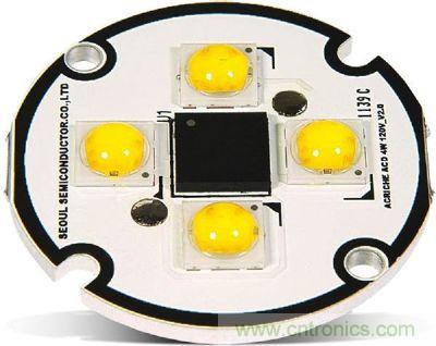 Acrich2　ACLED在LED數量增加、亮度表現提升，可直接AC電源驅動，簡省驅動電路設計空間與成本
