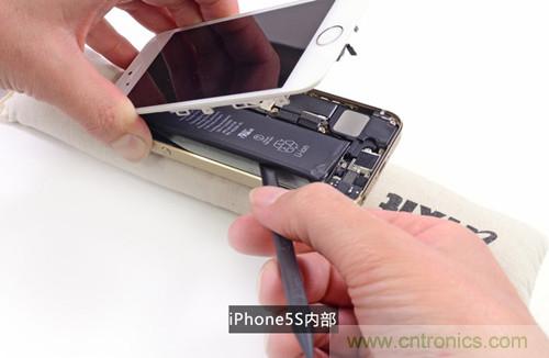 土豪金iPhone 5S拆解：內(nèi)部結(jié)構(gòu)升級，維修難度增加