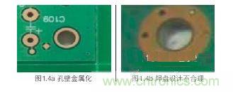 螺絲孔金屬化，焊盤設計不合理