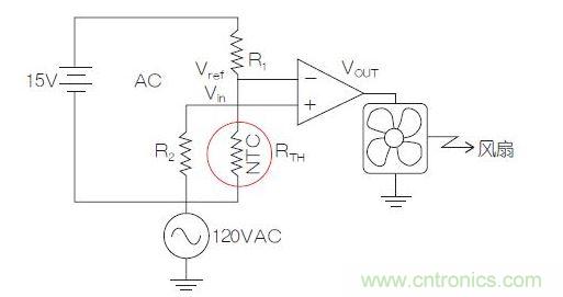 測溫電橋電路。