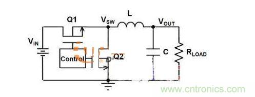 同步降壓轉換器電路圖。