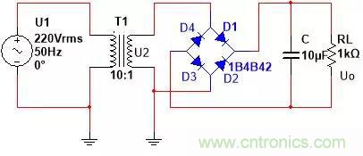 如何選擇單相橋式整流濾波電路中的電容電阻？