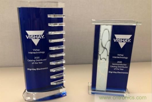實現合作共贏！Digi-Key斬獲Vishay頒發的兩項大獎