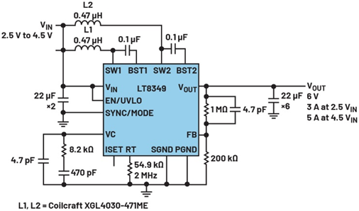 單芯片干翻傳統方案！兩相升壓轉換器如何將低壓大功率密度拉滿？