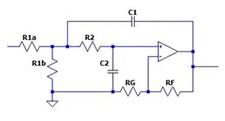 二階運算放大器的低通、帶通和高通濾波器設計